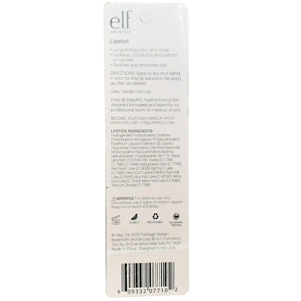 TWO NWT ELF Flirtatious Bright Rose Pink Long Last Moisture Full Size Lipstick - Picture 3 of 3
